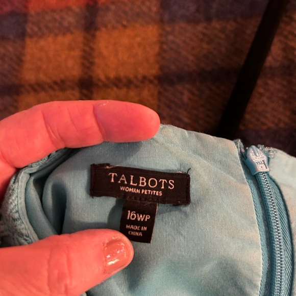 Talbots Sleeveless Lace Dress - Blue - Picture 3 of 3